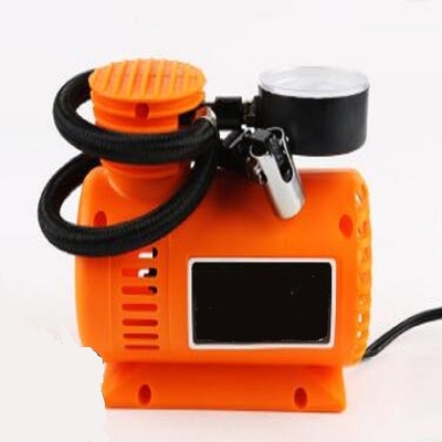 Compresseur d'air automatique orange portatif, pompe d'air 250psi en plastique pour des pneus de voiture