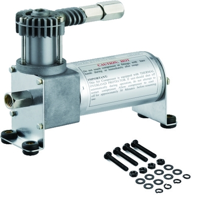 Pompe simple de suspension d'air de 120psi Chrome tuyau inoxydable YURUI 6273R d'avance de 12 volts