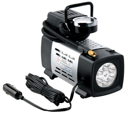 Un bon prix. 12V avec le compresseur d'air noir léger de véhicule en métal que tout le tour pour l'inflation de voiture époussettent anti- en ligne