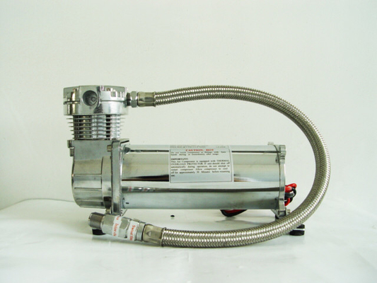 Un bon prix. Matériel simple argenté et noir de Chrome de compresseur de suspension de l'air 200psi en ligne