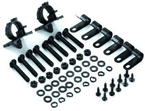 Chick Black Dual Air Compressor avec monter les accessoires, l'acier et le matériel de Chrome