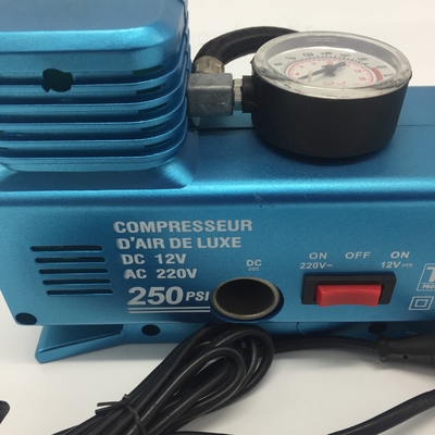 Compresseurs d'air de véhicule en plastique AC/DC avec jauge pneumatique de voiture portable Pompe à air électrique pour pneus