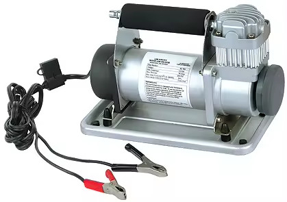 Compresseur d'air pour voiture lourde métal pour camion tout-terrain 4x4 Haute pression Compresseur d'air argenté gonfleurs de pneus de voiture
