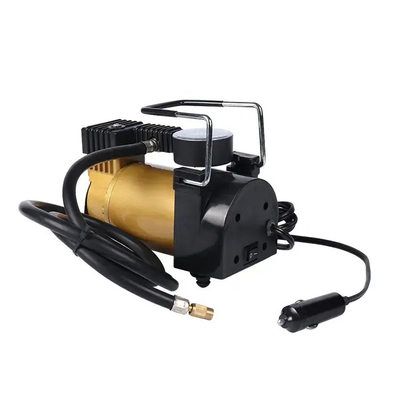 Compresseur d'air métallique portable DC12v Pompes gonfleuses à pneus automobiles à cylindre unique