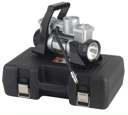 Infleur de pneus de voiture Dc 12v Compresseur d'air automatique à pression métallique avec boîte en plastique