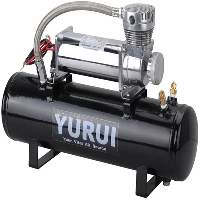 Compresseur à suspension d'air à 12 v noir durable avec réservoir pour voiture