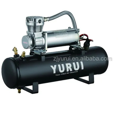 Compresseur à suspension d'air à 12 v noir durable avec réservoir pour voiture