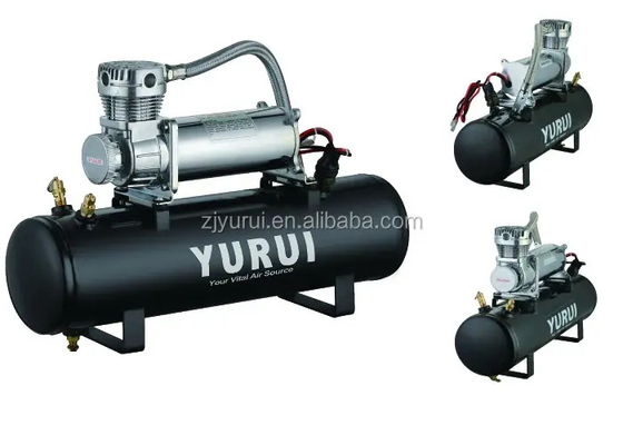 Compresseur à suspension d'air à 12 v noir durable avec réservoir pour voiture