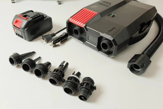 AC110-220V pompe à soupape électrique numérique DC 12V avec batterie au lithium pour gonflement de paddleboard