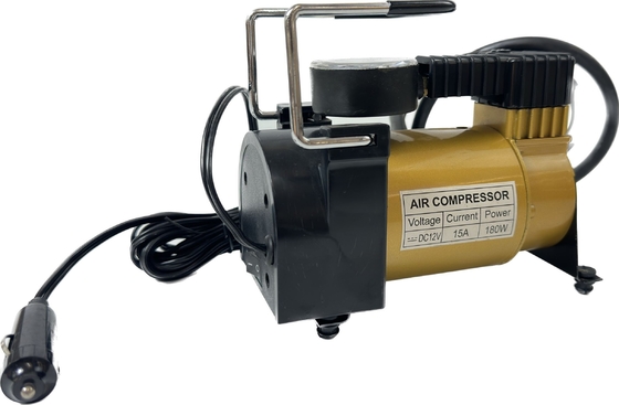 Compresseur d'air métallique portable DC12v Pompes gonfleuses à pneus automobiles à cylindre unique