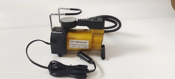 Compresseur d'air métallique portable DC12v Pompes gonfleuses à pneus automobiles à cylindre unique