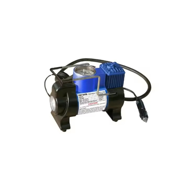 Compresseur d'air de pneus de voiture portable métallique avec lampe et poignée pour gonflement des pneus