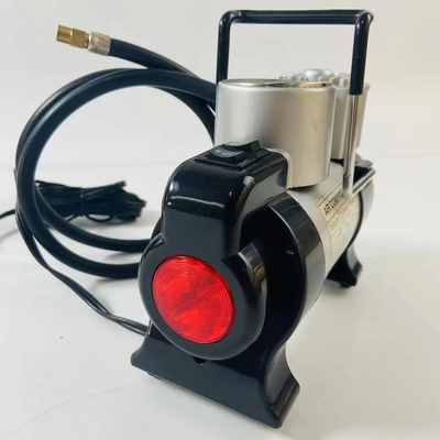 Compresseur d'air de pneus de voiture portable métallique avec lampe et poignée pour gonflement des pneus