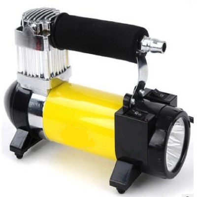 Compresseur d'air à fort débit jaune du choc 12v trois dans un compresseur d'air de choc