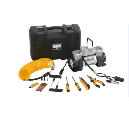 Camion Mini Tire Air Pump couleur noire argentée 180w de C.C de 12 volts avec la lumière