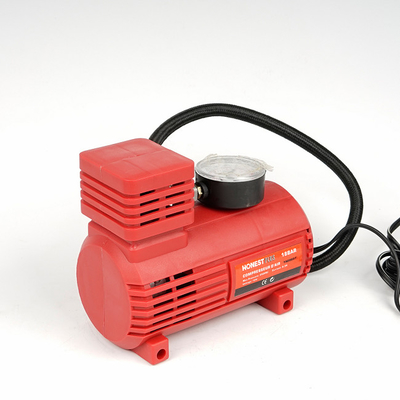 Les compresseurs d'air rouges de véhicule Mini Air Pump Dc 12v 10ft attachent pour la bicyclette de voiture