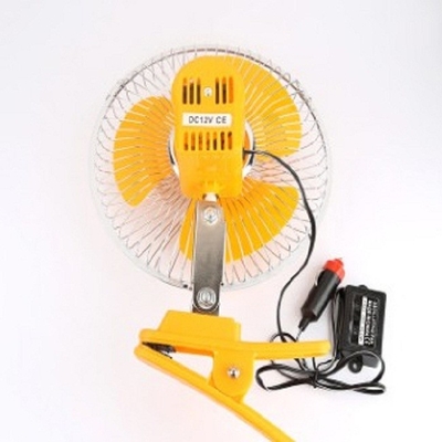 Ventilateurs électriques jaunes pour la garde arrière With de voitures 8 pouces oscillant