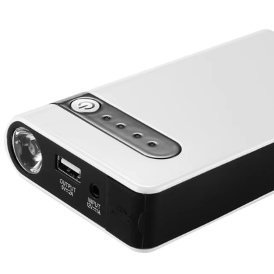 Démarreur de batterie portable 12V avec lampe de poche LED et moniteur de pression des pneus
