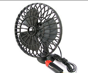 Ventilateur de oscillation de voiture de C.C 12V avec le support de tasse d'aspiration d'interrupteur on/off