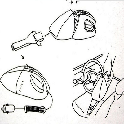 Aspirateur de voiture portable DC12V avec outil d'extension
