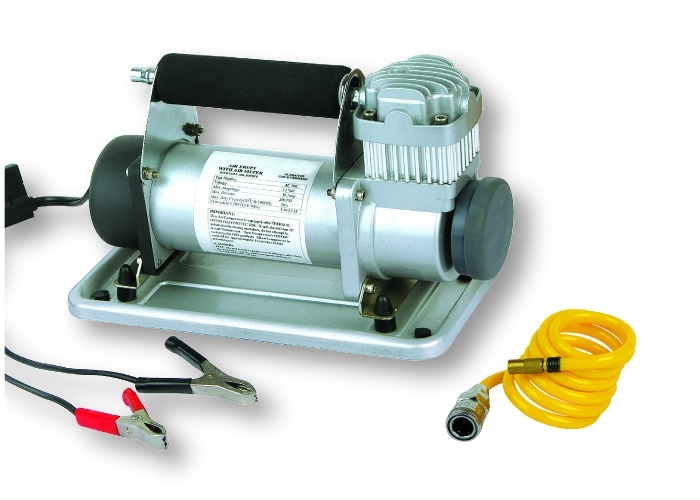 Compresseur d'air pour voiture lourde métal pour camion tout-terrain 4x4 Haute pression Compresseur d'air argenté gonfleurs de pneus de voiture