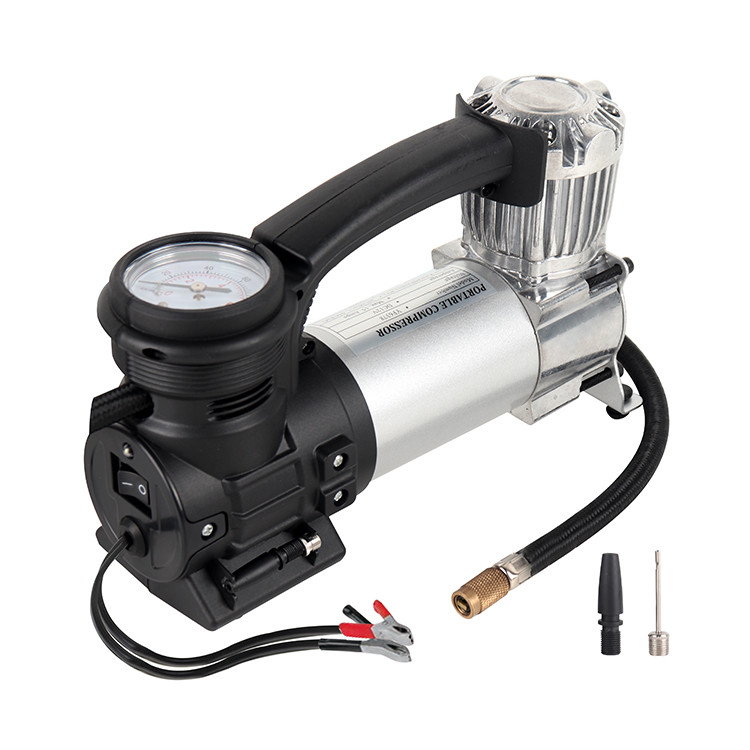 Cylindre unique métallique pour camions tout-terrain 4x4 Haute pression Compresseur d'air argenté Pompes pour pneus automobiles