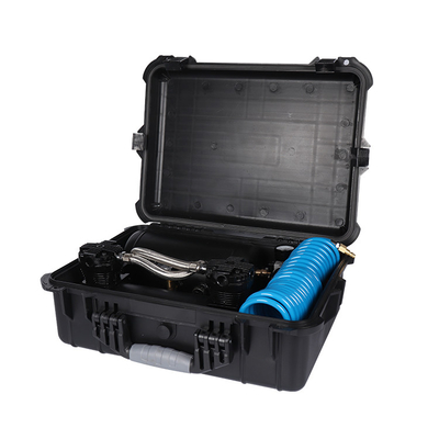 Un bon prix. Compresseur à double cylindre DC12V à suspension d'air avec réservoir d'air en ligne