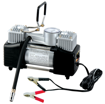 Un bon prix. Compresseur d'air pour voiture à double cylindre DC12Volt avec manomètre de pression en ligne