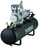 Un bon prix. Réservoir d'air comprimé de 12V 200psi/kit portatifs en acier noirs et argentés source d'air en ligne