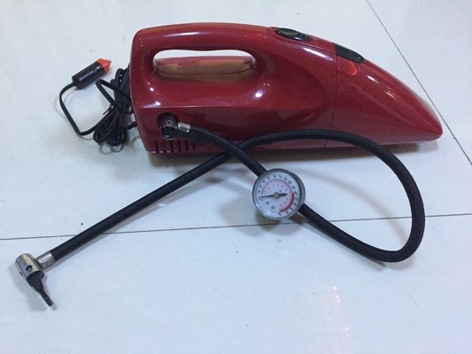 Un bon prix. 2 dans 1 C.C aspirateur portatif de fantaisie rouge et jaune de 12V de voiture pour la voiture avec l'inflation Fuction en ligne