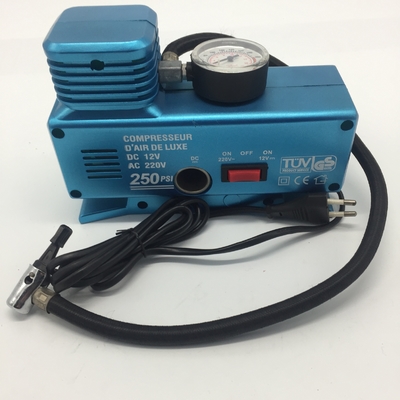 Compresseurs d'air de véhicule en plastique AC/DC avec jauge pneumatique de voiture portable Pompe à air électrique pour pneus