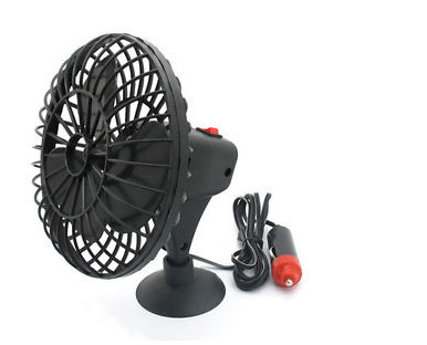 Un bon prix. Pouces portatif de C.C 12v de fans de Mini Black Plactic Vehicle Cooling 4 avec l'adsorption en ligne