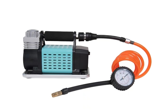 Compresseur d'air de voiture portable DC12V à cylindre unique avec manomètre métallique