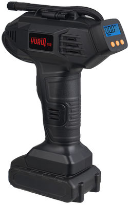 Compresseur d'air portable avec débit de 27 L/min Moteur CC 12 V et batterie rechargeable de 2000 mAh pour gonflement rapide des pneus