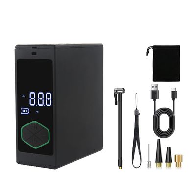 Mini compresseur d'air ultra-compact 150 PSI avec débit d'air de 17LPM et 4 adaptateurs de buse pour un gonflage haute performance